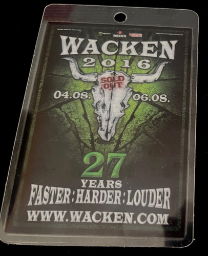 Wacken 2016 ticket - 2016,