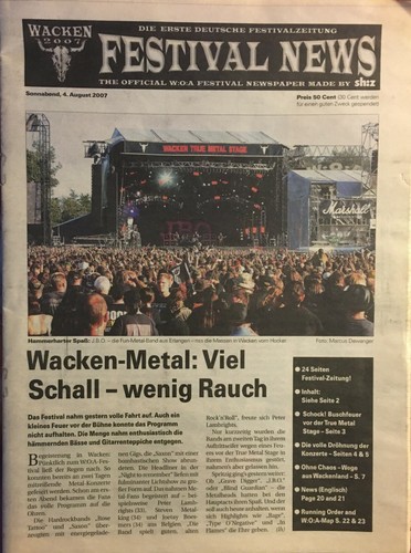 Wacken 2007 festival news - wacken,